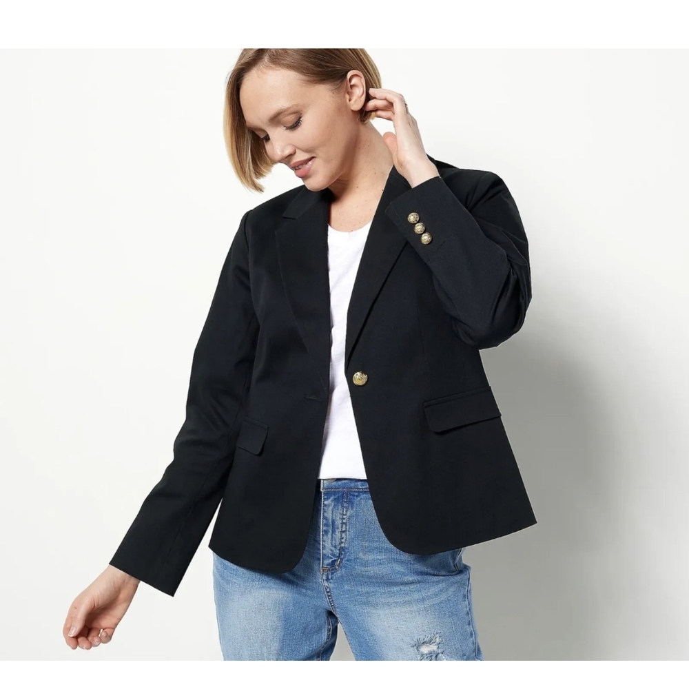 Studio Park Amy Stran Black Blazer QVC